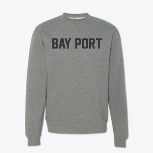 Bay Port Michigan Classic Block Crewneck Sweatshirt