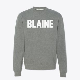 Blaine Maine Classic Block Crewneck Sweatshirt
