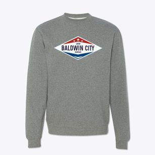 Baldwin City Kansas Diamond Star Crewneck Sweatshirt