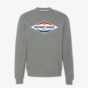 Boothbay Harbor Maine Diamond Star Crewneck Sweatshirt