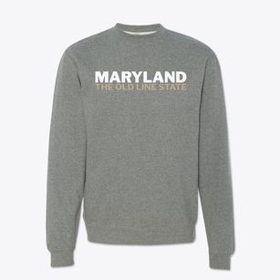  Maryland White and Gold Crewneck Sweatshirt