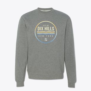 Dix Hills New York Color Fade Crewneck Sweatshirt
