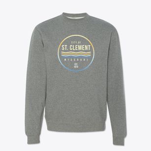 St. Clement Missouri Color Fade Crewneck Sweatshirt