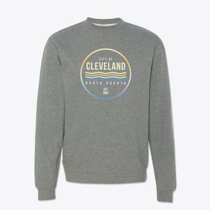 Cleveland North Dakota Color Fade Crewneck Sweatshirt
