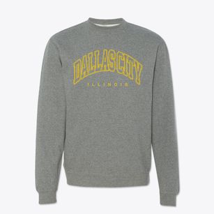 Dallas City Illinois Inline Crewneck Sweatshirt
