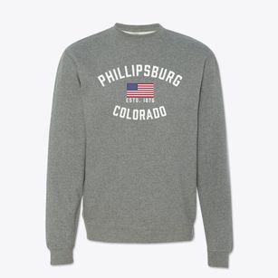 Phillipsburg Colorado Patriot Crewneck Sweatshirt