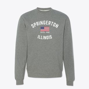 Springerton Illinois Patriot Crewneck Sweatshirt