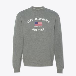 Lake Lincolndale New York Patriot Crewneck Sweatshirt