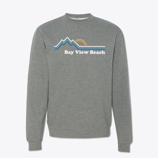 Bay View Beach Virginia Mountain View Crewneck Sweatshirt