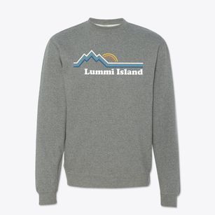 Lummi Island Washington Mountain View Crewneck Sweatshirt