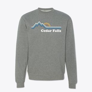 Cedar Falls North Carolina Mountain View Crewneck Sweatshirt