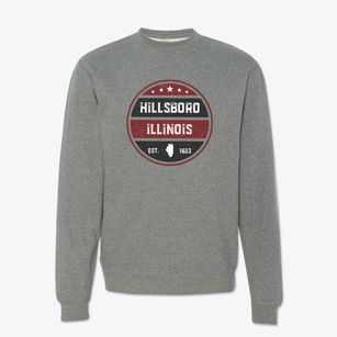 Hillsboro Illinois Americana Crewneck Sweatshirt