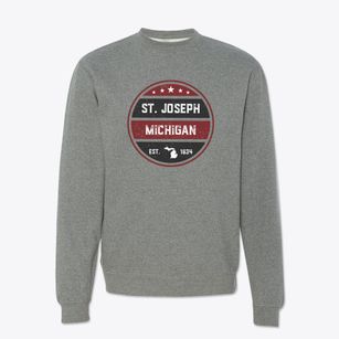 St. Joseph Michigan Americana Crewneck Sweatshirt