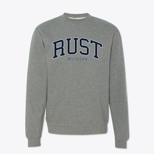 Rust Michigan Traditional Crewneck Sweatshirt