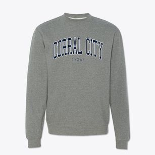 Corral City Texas Traditional Crewneck Sweatshirt