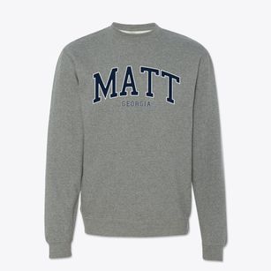 Matt Georgia Traditional Crewneck Sweatshirt