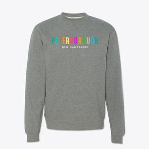 Peterborough New Hampshire Color Pop Crewneck Sweatshirt