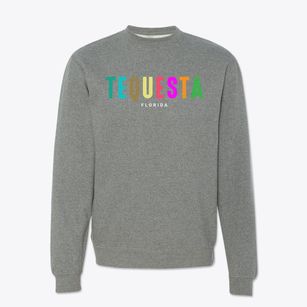 Tequesta Florida Color Pop Crewneck Sweatshirt