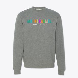 Mount Carmel Pennsylvania Color Pop Crewneck Sweatshirt