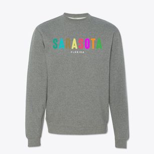 Sarasota Florida Color Pop Crewneck Sweatshirt