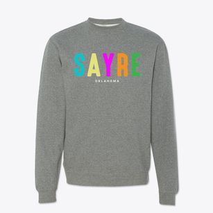 Sayre Oklahoma Color Pop Crewneck Sweatshirt