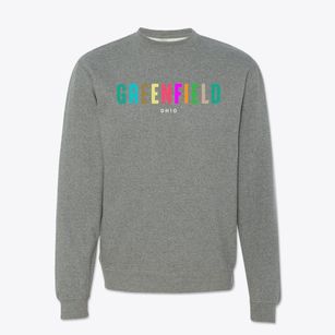 Greenfield Ohio Color Pop Crewneck Sweatshirt