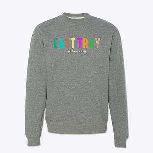 East Troy Wisconsin Color Pop Crewneck Sweatshirt