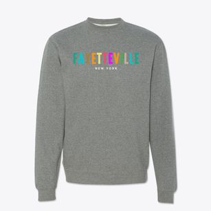 Fayetteville New York Color Pop Crewneck Sweatshirt