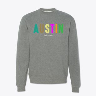 Austin Indiana Color Pop Crewneck Sweatshirt