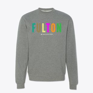 Fulton Mississippi Color Pop Crewneck Sweatshirt