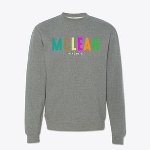Mclean Virginia Color Pop Crewneck Sweatshirt