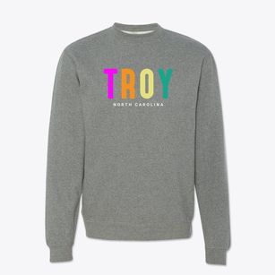 Troy North Carolina Color Pop Crewneck Sweatshirt