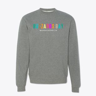 Buzzards Bay Massachusetts Color Pop Crewneck Sweatshirt