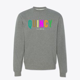 Quincy Illinois Color Pop Crewneck Sweatshirt