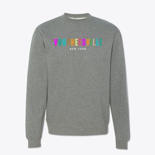Voorheesville New York Color Pop Crewneck Sweatshirt