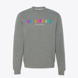 Abita Springs Louisiana Color Pop Crewneck Sweatshirt