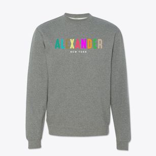 Alexander New York Color Pop Crewneck Sweatshirt