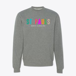 St. Pauls North Carolina Color Pop Crewneck Sweatshirt