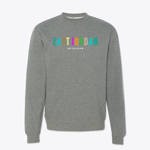 East Jordan Michigan Color Pop Crewneck Sweatshirt