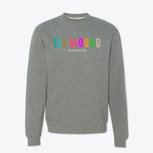 Elk Mound Wisconsin Color Pop Crewneck Sweatshirt