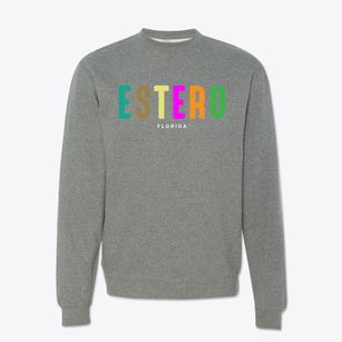 Estero Florida Color Pop Crewneck Sweatshirt