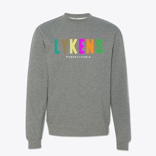 Lykens Pennsylvania Color Pop Crewneck Sweatshirt