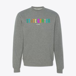 State Center Iowa Color Pop Crewneck Sweatshirt