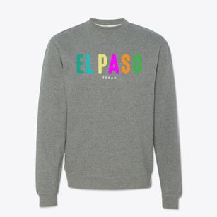El Paso Texas Color Pop Crewneck Sweatshirt