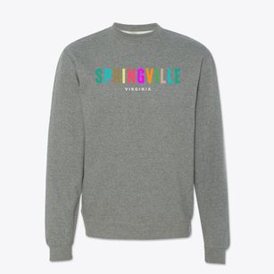 Springville Virginia Color Pop Crewneck Sweatshirt