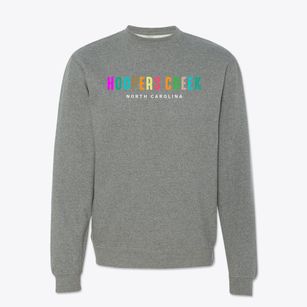 Hoopers Creek North Carolina Color Pop Crewneck Sweatshirt