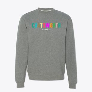 Chatsworth Illinois Color Pop Crewneck Sweatshirt
