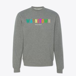 Waynetown Indiana Color Pop Crewneck Sweatshirt