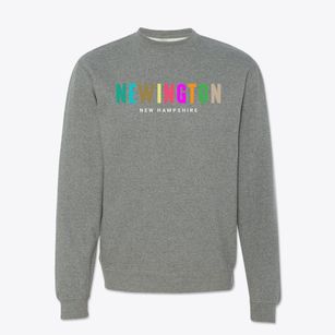 Newington New Hampshire Color Pop Crewneck Sweatshirt