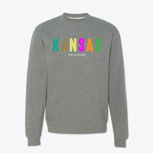 Kansas Oklahoma Color Pop Crewneck Sweatshirt
